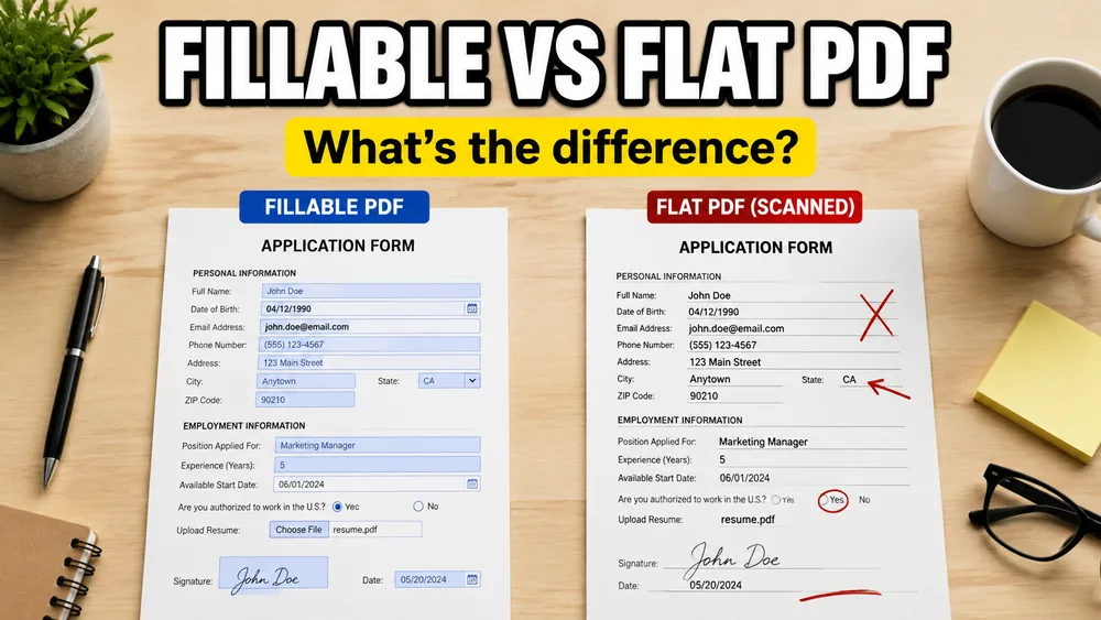 Fillable vs. Non-Fillable PDF: What's the Difference?