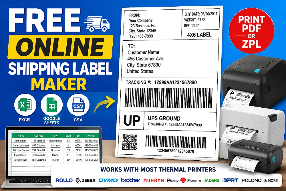 Shipping label layout vs carrier postage