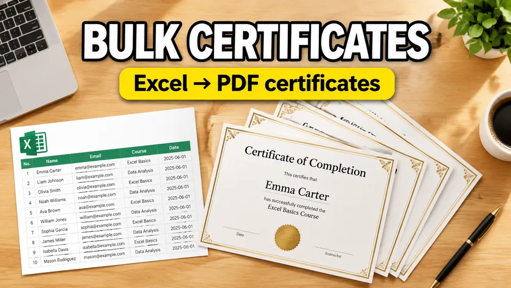 How to Generate Bulk Certificates from Excel