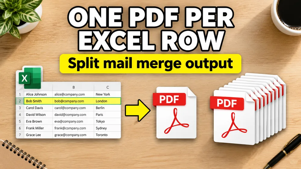 How to Generate One PDF Per Row from Excel