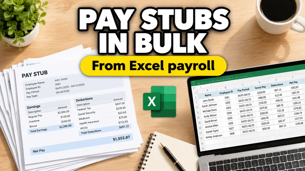 How to Generate Pay Stubs in Bulk from Excel