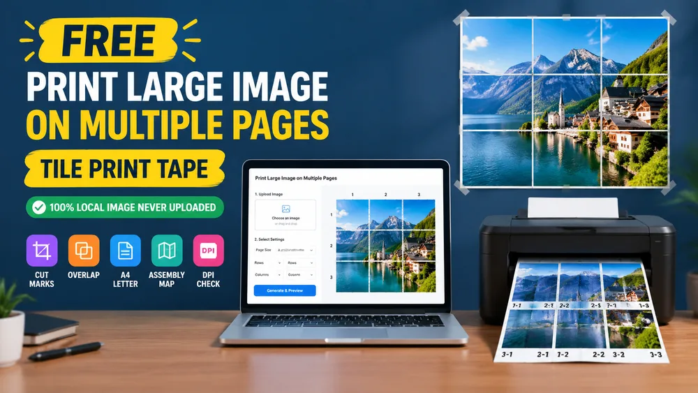 Print a large image across multiple pages