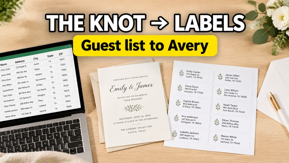 How to Print Address Labels from The Knot Guest List