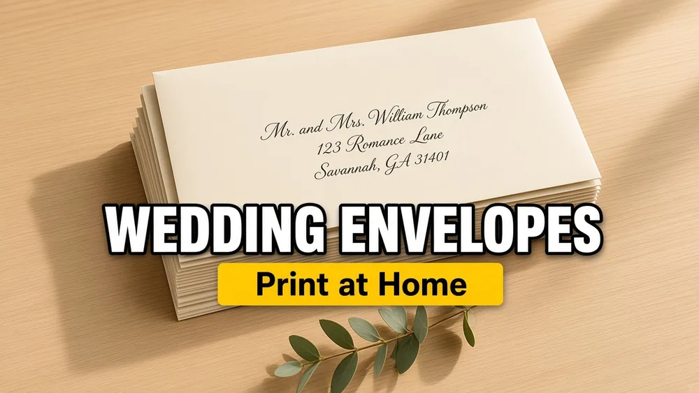 Print wedding envelopes at home from a guest list