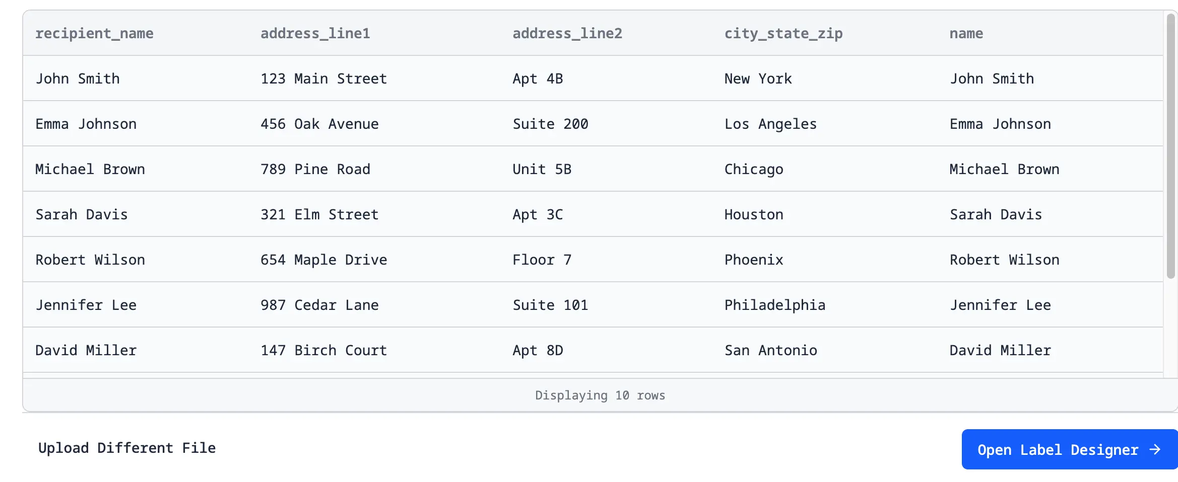 Importer des données Excel ou Google Sheets pour étiquettes