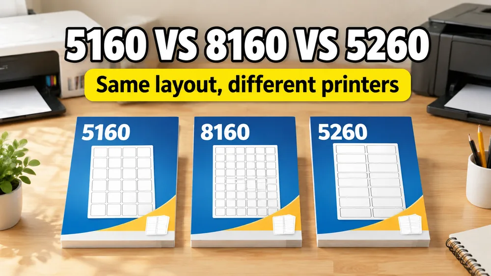 Avery 5160 vs 8160 vs 5260: Same Layout, Different Printers Explained