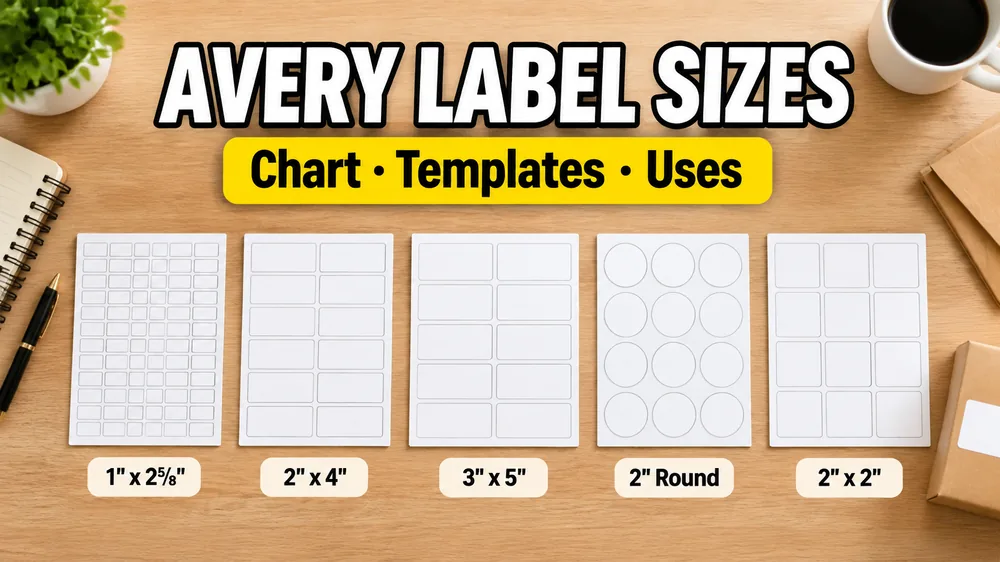 Avery Label Sizes Chart — All Templates, Dimensions & Uses