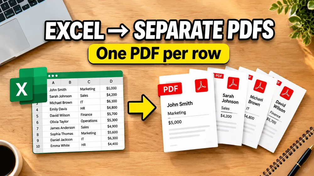 How to Mail Merge Excel Rows into Separate PDF Files
