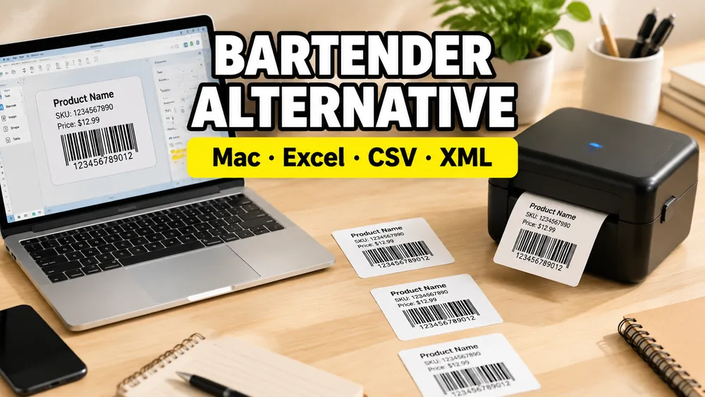Free BarTender Alternative for Mac, Excel, CSV, and XML Label Workflows