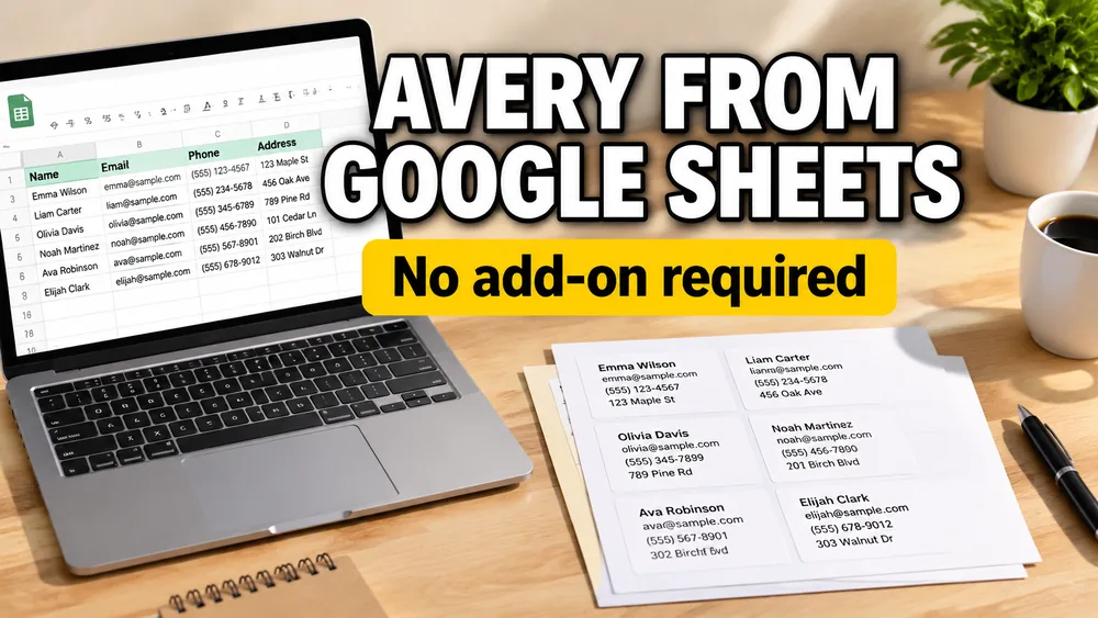 How to Create Avery®-Compatible Labels from Google Sheets