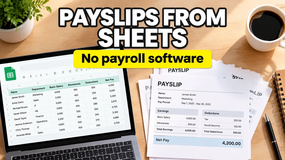 How to Create Payslips from Google Sheets Without Payroll Software