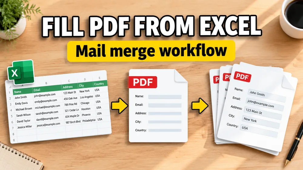 PDF-Formulare automatisch mit Excel-Daten ausfüllen (Ohne Acrobat & VBA)