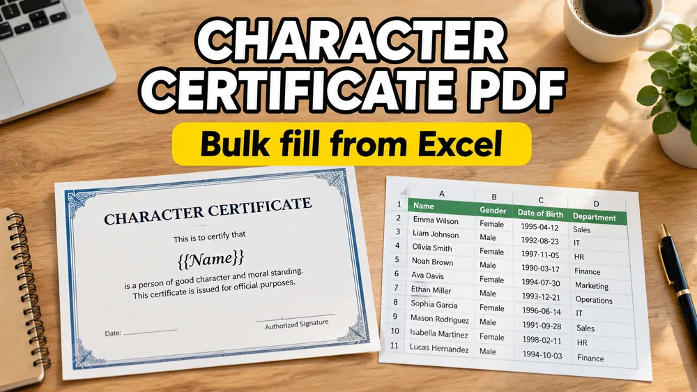 How to Fill a Character Certificate PDF | Step-by-Step Guide