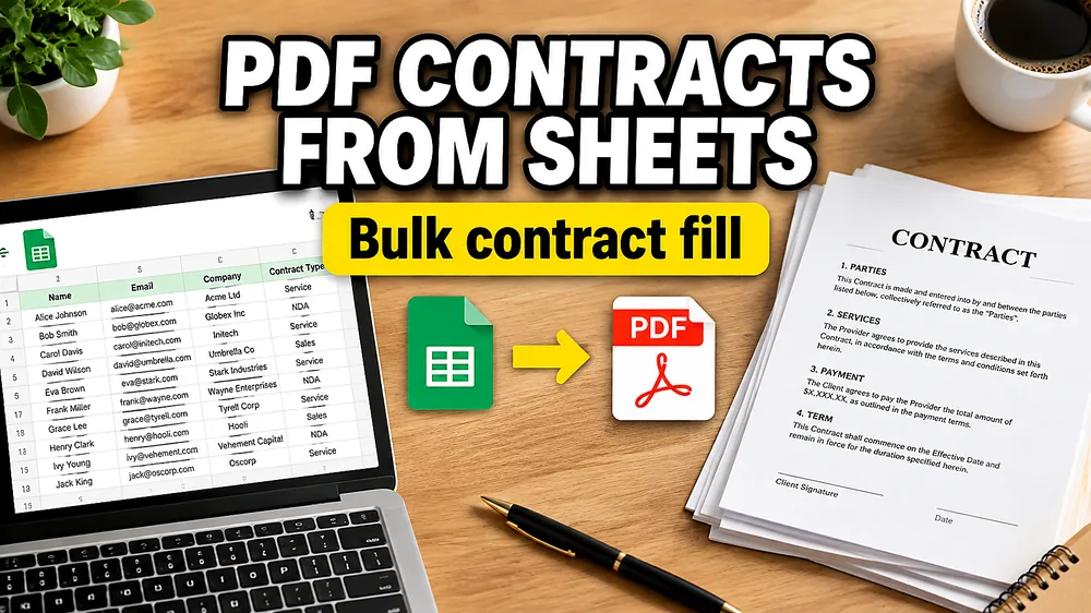 How to Fill PDF Contracts from Google Sheets