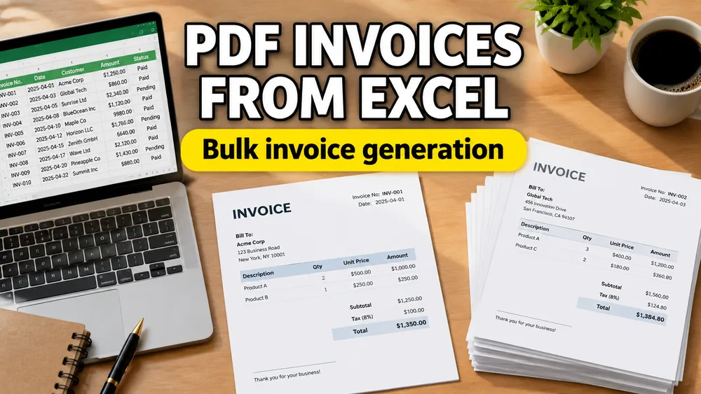 How to Fill PDF Invoices from Excel