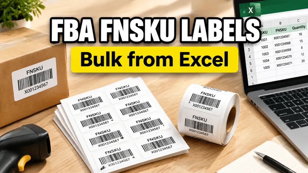 How to Bulk Generate Amazon FBA FNSKU Barcode Labels from Excel