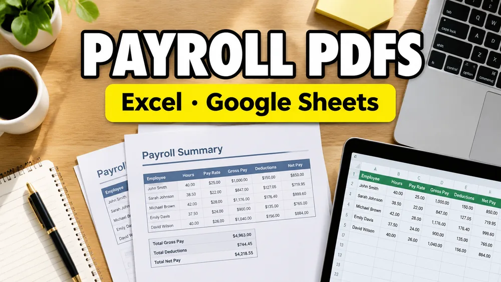 How to Generate Payroll PDFs from Excel or Google Sheets