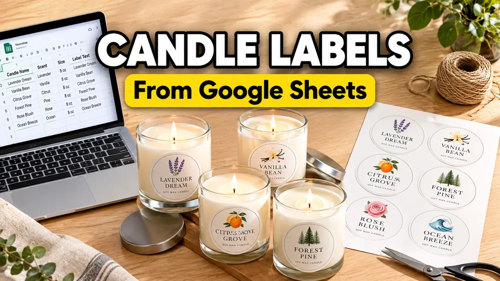 How to Make Candle Labels from Google Sheets