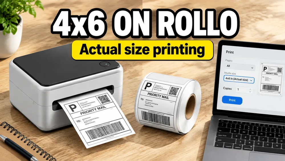 How to Print 4x6 Shipping Labels on Rollo at Actual Size