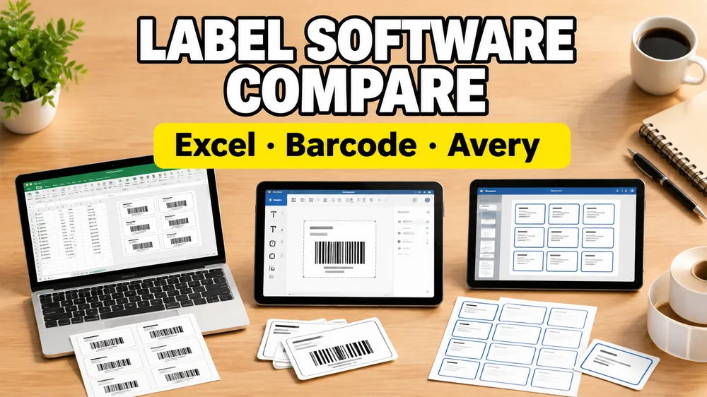 Label Design Software Comparison for Excel, Barcodes, Avery Sheets, and Product Labels