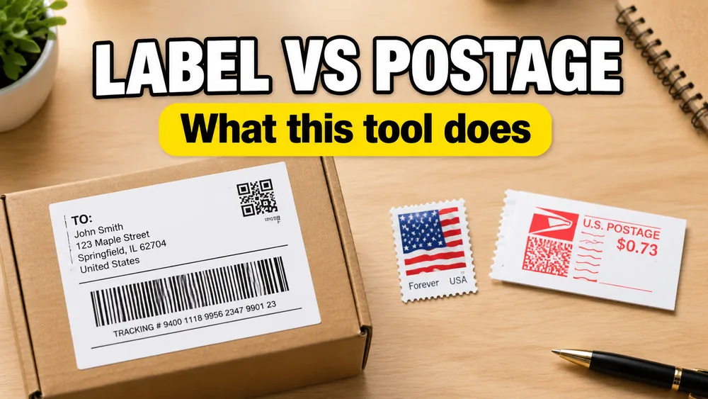 Shipping Label vs Postage: What This Tool Does (and Doesn't)