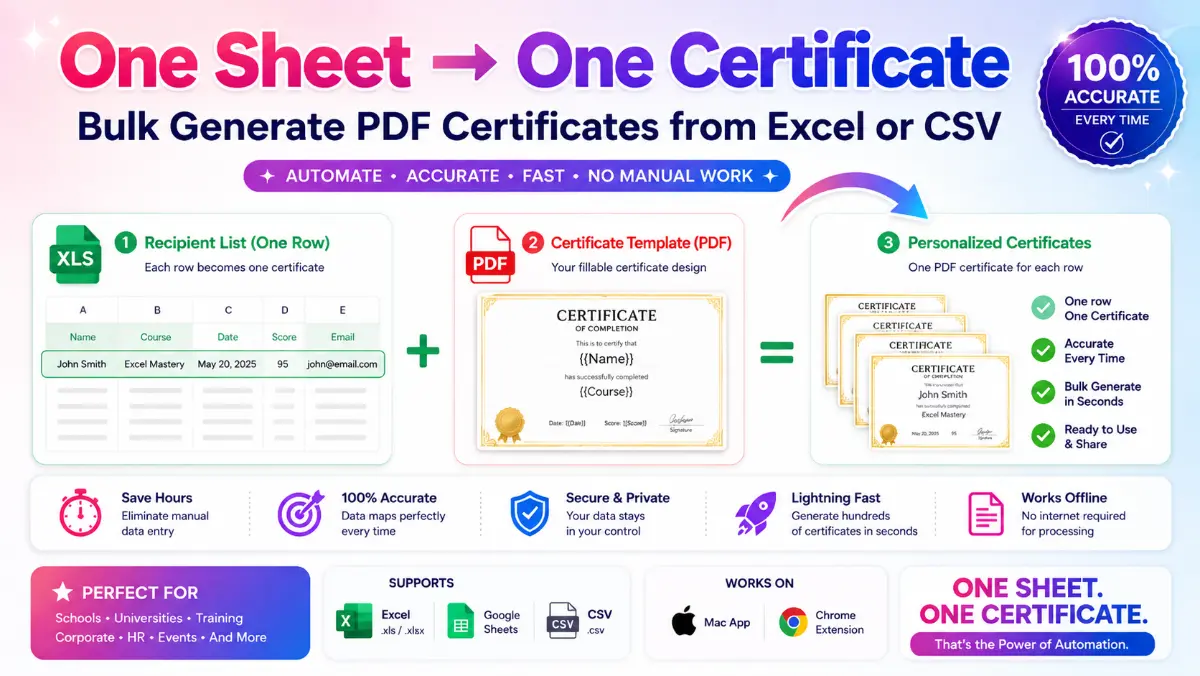 How to Generate Bulk Certificates from Excel