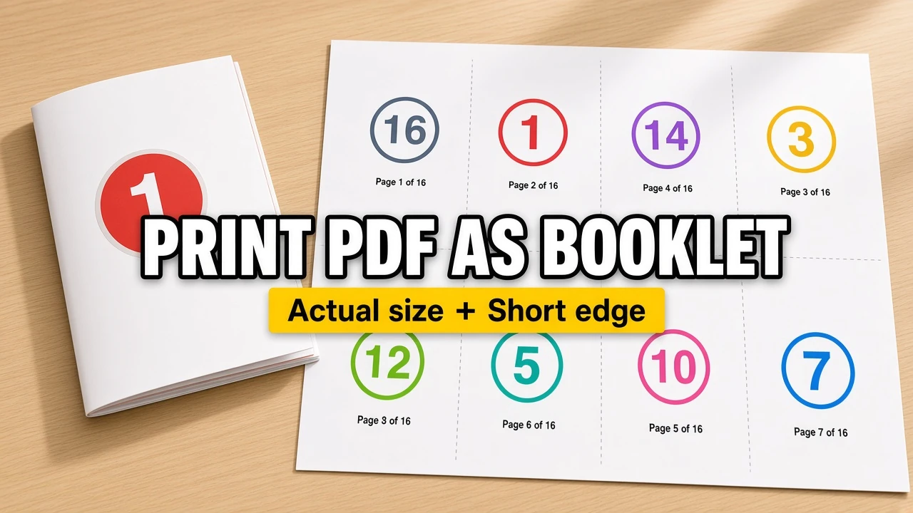 How to Print a PDF as a Booklet: A4, Letter, and Duplex Settings